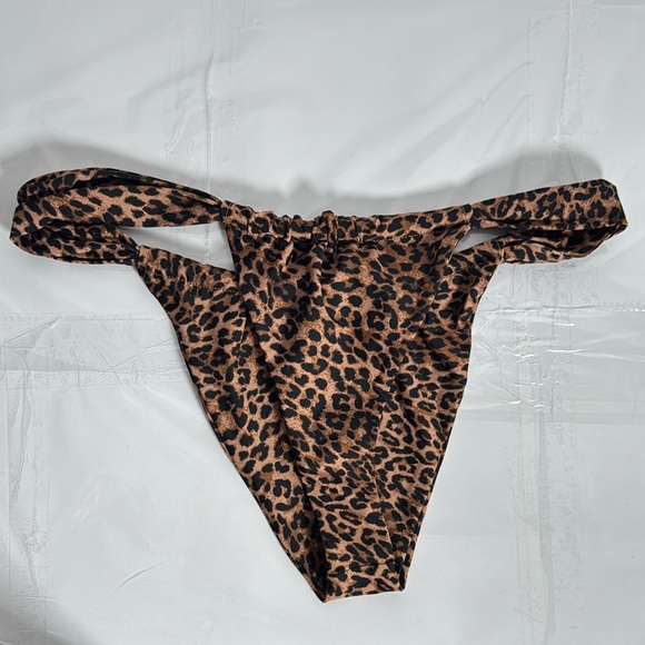 Stone Fox Swim | Bijou Bikini Bottom Cheetah Print Cheeky thong Size XL - Picture 2 of 7
